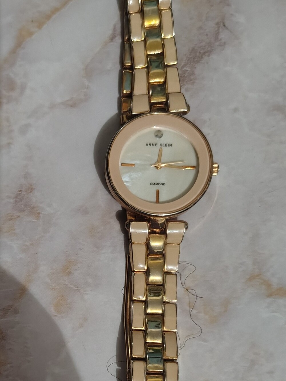 Anne Klein Diamond Accent Ceramic Bracelet Watch